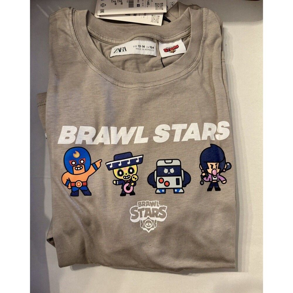 Supercell Brawl Stars Shirt - Gray/Cream Multiple Sizes